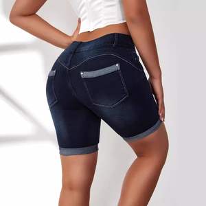 Shorts en jean légers pour femmes, bonne qualité, avec poches cargo, prix bas, fabriqués en usine, shorts en jean décontractés pour femmes - Product Image 4