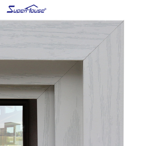 Mỹ Phong Cách Đôi Tráng Men Hạt Gỗ Kết Thúc Tempered Glass Nhôm Crank Cửa Sổ Cửa Sổ - Product Image 6