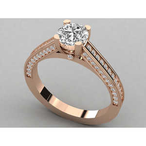 Bague pour femme en or 9 carats avec diamant solitaire cultivé en laboratoire, élégante et luxueuse - Product Image 3