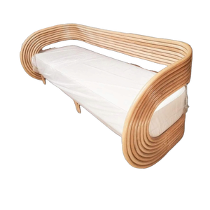 Sofá de ratán natural con espuma, moderno, sostenible, elegante y cómodo - Product Image 1