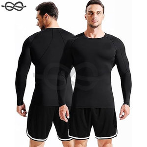 Camisas de compresión de manga larga Dry Fit para hombre Entrenamiento Correr Deportes activos Transpirable Absorbe la humedad Tops de rendimiento - Product Image 2