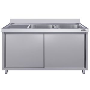 ตู้ซิงค์เชิงพาณิชย์ ECO - สแตนเลส - 2000x700 มม. - 2 ช่องซิงค์ด้านขวา - Product Image 4