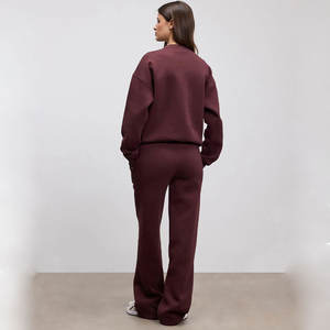 Ensemble de survêtement pour femme style hiver 2025, matière de haute qualité, décontracté, logo et design personnalisés, service OEM - Product Image 2