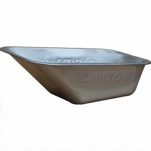 Allcar 100L Galvanized Steel Bucket <b>Trolley</b> <b>Garden</b> Supplies with CAPITO Aluminum Cap Simple Style - Product Image 3