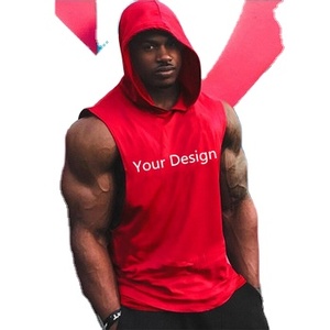 Camiseta sin mangas para hombre hecha a medida al por mayor, Camiseta clásica informal sin mangas de algodón, camiseta sin mangas para correr para hombre, camiseta ligera para hombre - Product Image 1