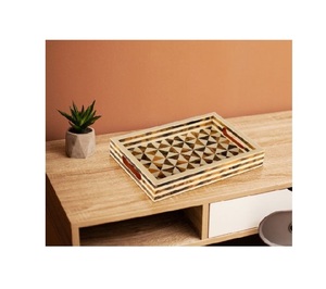 Plateau de service en os naturel de style vintage pour table à manger décor à la maison ferme et hôtel plateaux de service de fruits secs au meilleur prix - Product Image 2
