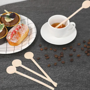 Agitateurs de pièces en bois de bouleau de qualité supérieure 150mm Couverts en bois écologiques pour boissons chaudes et froides pour bars Camping Usage domestique - Product Image 3