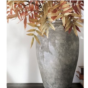 Juego de tres arcilla antigua hecha a mano, cerámica texturizada rústica, decoración Vintage para el hogar, jarrón Retro de caoba - Product Image 3