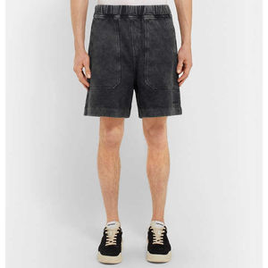 Personalizado de los hombres de lavado ácido Vintage Jogger pantalones cortos de algodón crudo dobladillo Terry pantalones de chándal con patrón sólido Streetwear Bleach Shorts OEM - Product Image 3