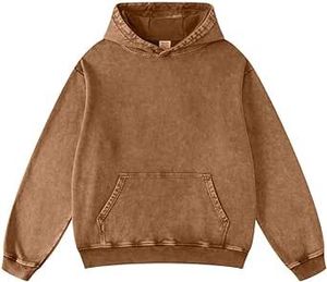 Sudadera con capucha bordada para hombre de gran tamaño Boxy Faux Layer Acid Wash Ofcl Sudadera con capucha lavada Lottie Sudaderas con capucha de gran tamaño - Product Image 6