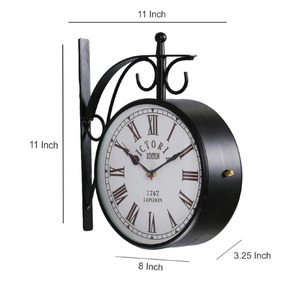 Antique Style Both-Sided Station <b>Clock</b> Retro Double-Sided Station <b>Clock</b> with Vintage Charm - Product Image 2