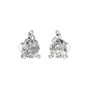 Pendientes de Botón de Plata de Ley 925 con Moissanita en Corte Pera para Mujer, Diseño de Joyería Fina, Elegancia Brillante, Regalo para Fiesta - Product Image 1