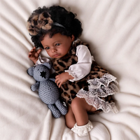 Poupées Reborn Babeside Laney de 20 pouces, bébé fille afro-américaine, bébé silencieux