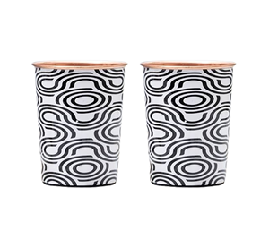 Juego de 2 uds. De vasos de cobre puro para la salud Ayurvédica sin laca, capacidad de 300ml para fiestas - Product Image 2