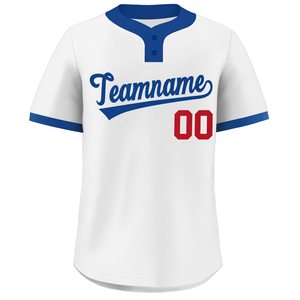 Camiseta de béisbol personalizada, camiseta de softball con botones completos de malla de secado rápido, estilo callejero, para jóvenes, aparejos, sarga, aspecto universitario, bordado, EE. UU. - Product Image 1