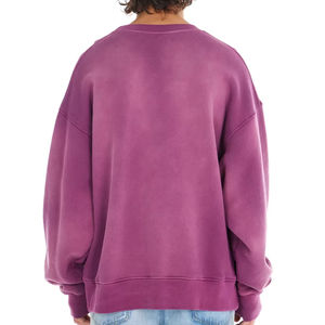 Sweat-shirt surdimensionné de haute qualité personnalisé avec broderie personnalisée, délavé à l'acide, style streetwear, épaules tombantes, sweat-shirt pour hommes - Product Image 2