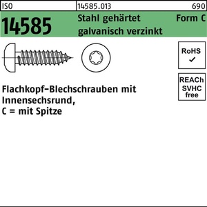 Sheet Metal <b>Screws</b> ISO 14585 ISR/Tip 2.2x16-C-T6 Steel 2000 Pcs Pack - Product Image 1