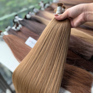 Extensions de cheveux humains vierges en gros, 28 pouces, 100g, magnifique brun, cheveux en vrac, super double trame, qualité supérieure - Product Image 1