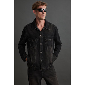 Veste en denim GRIMELANGE Jericho pour homme, coupe large confortable, 100% coton, haute qualité, texture épaisse - Product Image 2