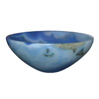 Matériau de la pierre précieuse bol bleu aigue-marine agate Onyx produit bol en pierre naturelle Type bol en cristal de pierre précieuse pour la décoration