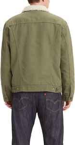 Chaqueta vaquera genuina Sherpa Trucker para hombre OEM 2025, ropa de abrigo de invierno lavada a la moda personalizada de alta calidad con técnicas impresas - Product Image 5