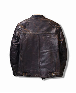 Chaquetas de Cuero de Moda para Hombre OEM, Chaqueta de Cuero de Invierno para Hombre - Chaqueta de Cuero de Cordero Genuino para Hombre, Material de Super Calidad, Color Marrón - Product Image 6