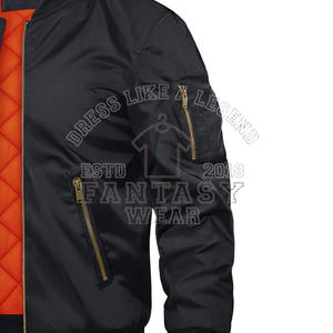 FANTASY WEAR OEM Vente en gros de vestes bomber personnalisées de haute qualité pour hommes, streetwear, vestes bomber à capuche surdimensionnées, vestes bomber de course - Product Image 2