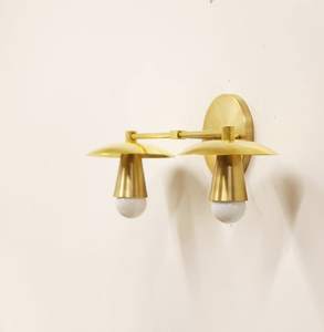 Calvin Brass Polished Metal Antique Double Sade <b>Mid</b> <b>Century</b> Design Wall <b>Lamp</b> Wall Sconce Home Decor - Product Image 5