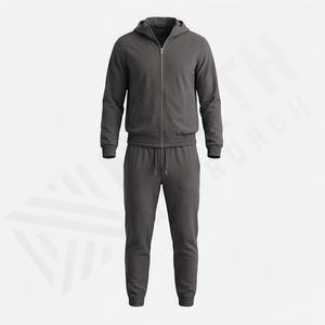 Conjunto Deportivo al por Mayor, Sudadera con Capucha y Cremallera, Pantalones Deportivos, Chándal para Hombre, Ligero, para Entrenamiento, Gimnasio, Color Personalizado - Product Image 1