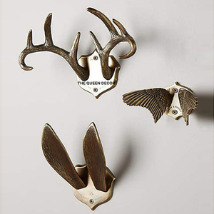 Gancho de Pared de Aluminio Barato en Oferta a Precios Razonables, Gancho de Ciervo de Aluminio Fundido Sólido Personalizado - Product Image 1