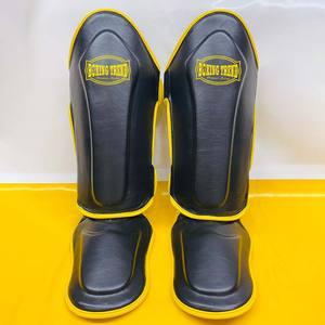 Gemelos de boxeo de cuero genuino Shin Instep Guard Kick Boxing Training Muay Thai Shin Pads para hombres - Product Image 2