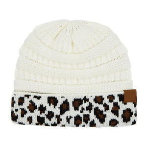 Bonnet tricoté en laine unisexe de haute qualité pour l'hiver Bonnets unis tricotés de haute qualité avec impression numérique - Product Image 1