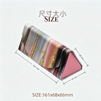 Étui rigide pliable pour lunettes, boîte à lunettes imprimée motif abstrait, support de rangement portable pour lunettes, logo personnalisé, vente en gros