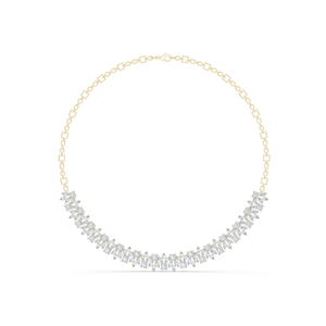 Collier statement Aurora Bloom RegalVine en or jaune 10 carats avec diamant de laboratoire taille princesse - Product Image 1