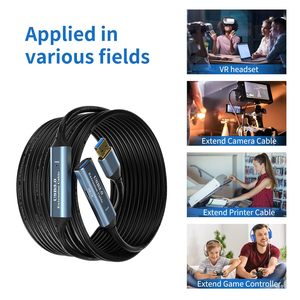 Cable de Extensión Activo USB 3.0 SYONG, Tipo A Macho a Tipo A Hembra, Puerto Tipo C, Cable de Transmisión de Datos de 5 Gbps, Repetidor USB - Product Image 6