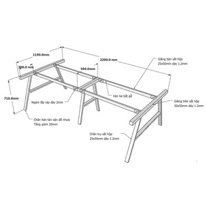 ACONCEPT HCAC013 Industrial <b>Adjustable</b> Conference <b>Table</b> <b>Legs</b> for Conference Rooms Hotels Office Furniture Assembly System - Product Image 5