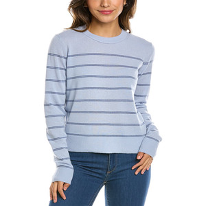 Cardigan Blu in Misto Lana e Cashmere con Colletto alla Marinara, Traspirante e Casual per Inverno e Autunno, Taglia L - Product Image 1