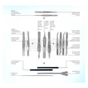 Juego de instrumentos de disección de Anatomía de acero inoxidable profesional de 160 piezas Fuente manual para base de instrumentos quirúrgicos médicos - Product Image 4
