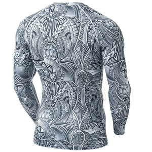 Rashguard MMA respirant à manches longues en Spandex/Polyester pour hommes, marque Grapple Master, avec logo personnalisé, vêtements de sport de haute qualité - Product Image 2