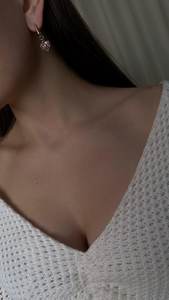 Coquette Crystal <b>Heart</b> Hoop <b>Earrings</b> 925 Sterling <b>Silver</b> 14K Gold Plated Cute Dangle <b>Earrings</b> Dainty Jewelry Gift - Product Image 1