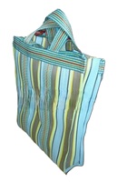 Sac de courses réutilisable en PP tissé recyclé, motif rayé personnalisé, avec poignées, pour supermarché, fabriqué en Inde, en gros, extra large