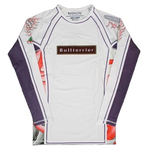 Haute qualité Anti-UV UPF50 Rash Guards hommes taille adulte Slim Fit respirant personnalisé transfert de chaleur impression o-cou Fitness porter vente - Product Image 1