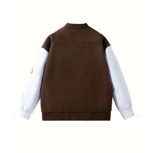 Veste universitaire pour homme de haute qualité, 100% polaire, patchwork, broderie en chenille, veste universitaire légère pour homme, logo personnalisé - Product Image 5