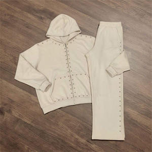 Combinaisons de survêtement respirantes Ensemble de pantalons de survêtement et de sweats à capuche Baggy Streetwear lourd Survêtements de haute qualité pour hommes à prix de gros - Product Image 3