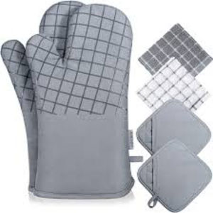 Meita Home Hot Grab Oven Mitt Manufacturer Plaid <b>Printed</b> 2pcs Non slip Silicone Oven Mitt Cotton 500F Heat Resistant Oven Mitts - Product Image 6