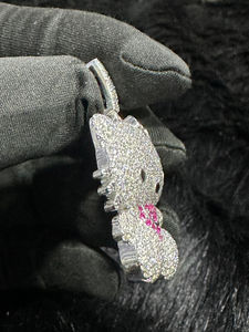 Personalizado 925 plata esterlina inicial Bit Cion colgante Iced Lab Grown Moissanite hindú Hip Hop joyería de moda para hombres - Product Image 3