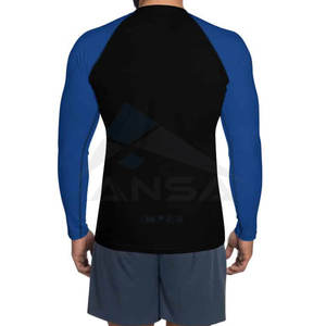 Customizable Breathable Mens Full Sleeve Rash Guard <b>Compression</b> <b>Shirt</b> Made with Spandex Fabric for Quick Dry Performance - Product Image 2
