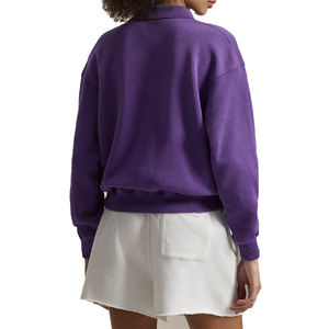 Suéter de Primera Calidad con Cuello Personalizable, Felpa Cepillada, Marca Privada, Top Informal de Punto de Mezcla de Algodón para Mujer, Primavera Verano - Product Image 2