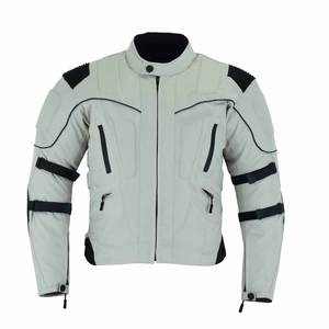 แจ็กเก็ตหนังขี่มอเตอร์ไซด์สำหรับทำงานดีไซน์คลาสสิกแจ็กเก็ตแบบสตรีทแจ็กเก็ตไนลอนบุรองอย่างยั่งยืน - Product Image 3