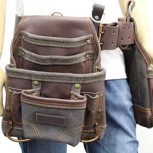 Cotton Nylon Polyester Tool Belt Bag with Multiple Pockets Adjustable Strap Custom Color & Size for Men Work Storage - Product Image 1